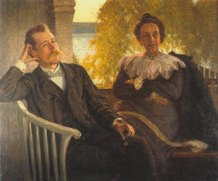 Author Per Hallstrom and his wife Helga, Richard Bergh